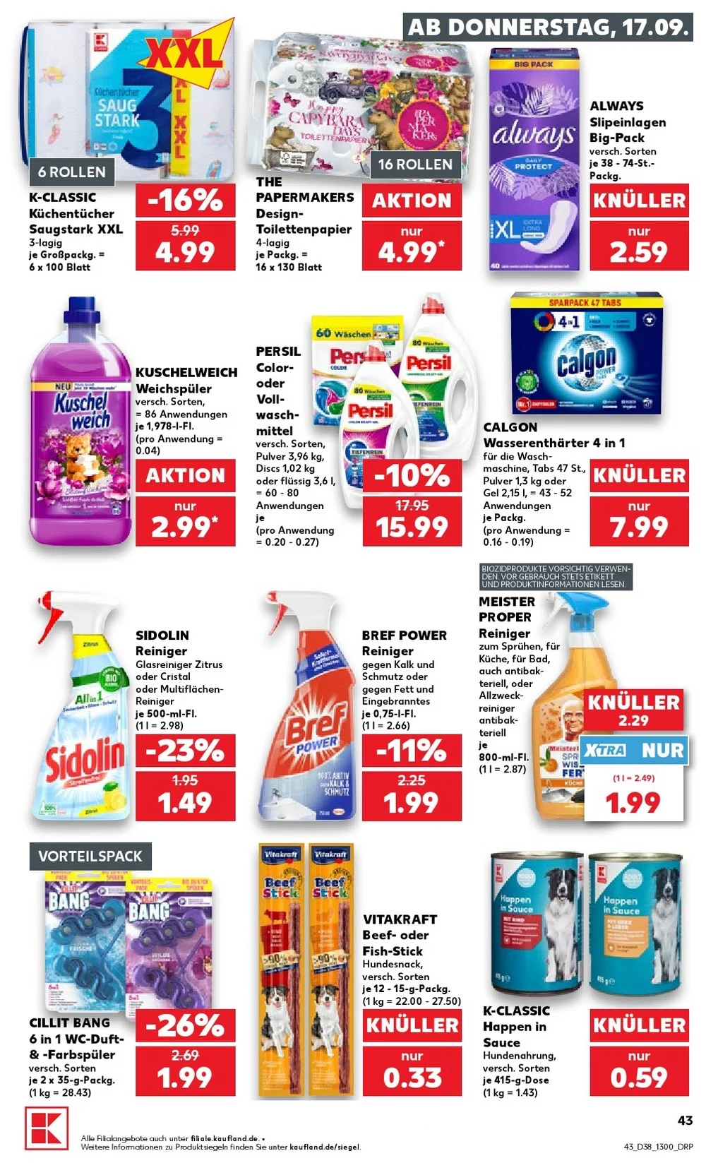 kaufland prospekt september 17 23 43
