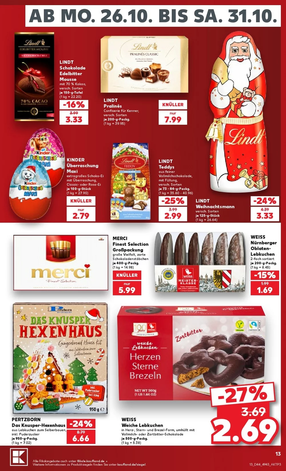 kaufland prospekt oktober 26 31 13
