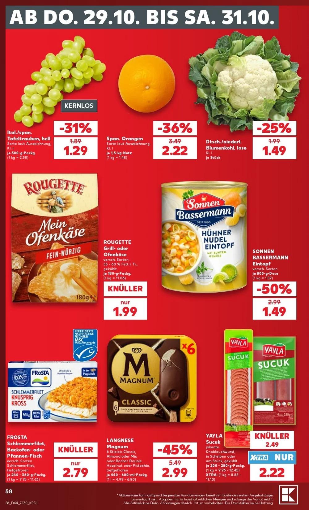 kaufland prospekt oktober 26 31 58