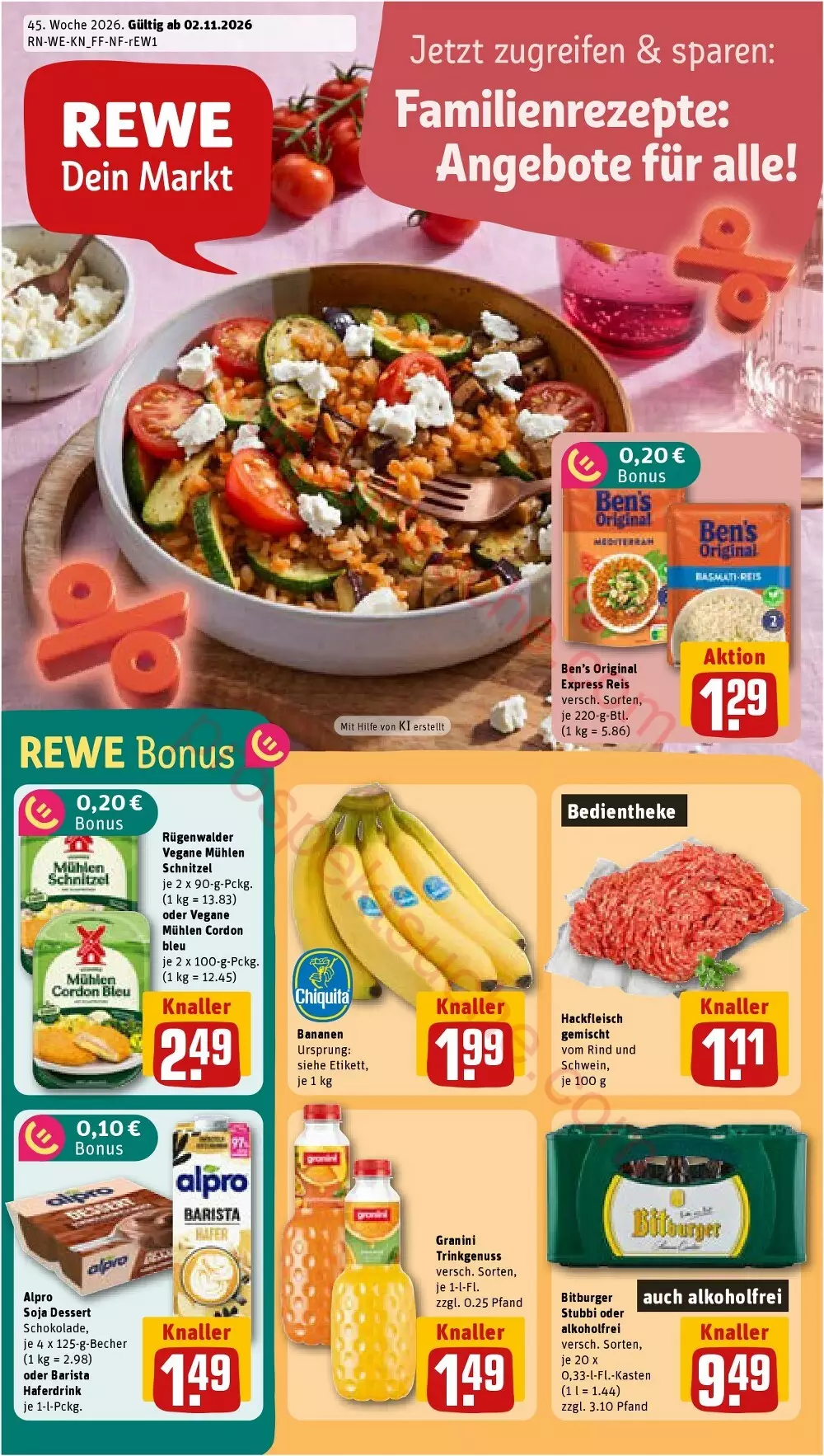 Rewe Folder 02-11-2026 | Online bladeren voor extra voordeel 1 rewe folder week 45
